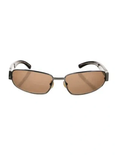 Pre-owned Burberry Narrow Tinted Sunglasses In Brown