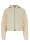 Burberry Versatile Nylon Hooded Jacket In Natural