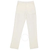 BURBERRY BURBERRY NATURAL WHITE WOOL SATIN STRIPE DETAIL TAILORED TROUSERS