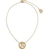 Burberry Nautical Knot B Pendant Necklace In Gold