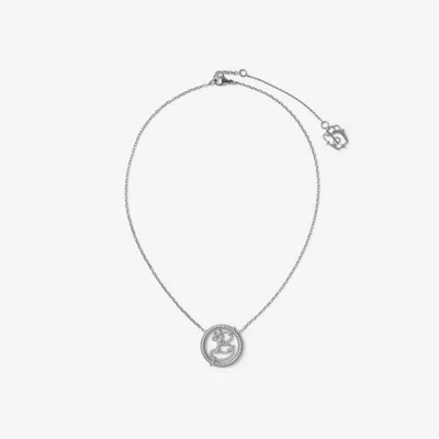Burberry Nautical Knot B Pendant Necklace​ In Silver