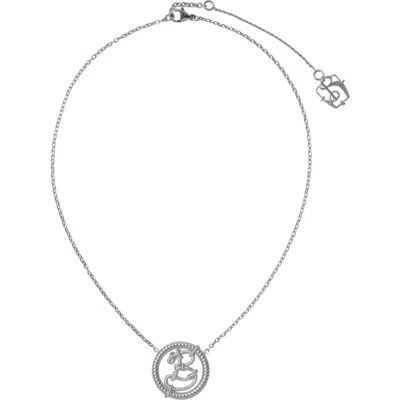 Burberry Nautical-knot B Twisted-hoop Chain Necklace In Metallic