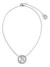 Burberry Nautical-knot B Twisted-hoop Chain Necklace In Metallic