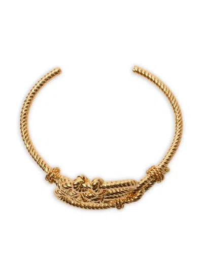 Burberry Nautical Knot Cuff Bracelet In Gold