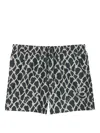 Burberry Nautical Knot-print Swim Shorts In Black