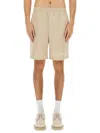 Burberry Nautical Logo Shorts Featuring Pockets In Beige