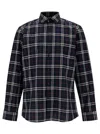 Burberry Plaid Check Shirt With Chest Pocket In Navy Ip Check