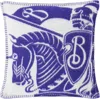 Burberry Knight Equestrian Knight Graphic-print Wool Cushion In Knight