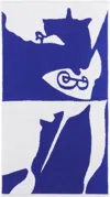 Burberry Navy & White Split Ekd Hand Towel In Knight