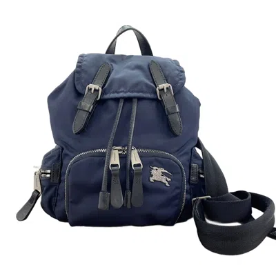 Pre-owned Burberry Navy Backpack () In Blue
