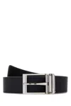 Burberry Canvas Belt Featuring Printed Design In Navy Blue
