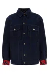 Burberry Logo-patch Denim Jacket In Navy Blue
