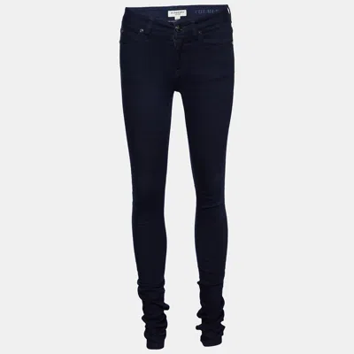 Pre-owned Burberry Navy Blue Denim Thurlestone Skinny Jeans S Waist 28"
