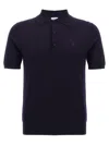 Burberry Wool Polo Shirt In Blue
