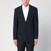 Burberry Single-breasted Wool Blend Jacket In Blue