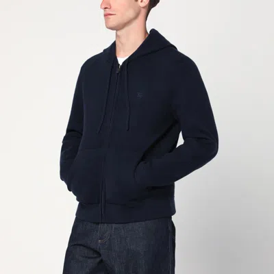 Burberry Navy Blue Zip-up Cardigan