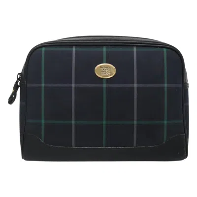 Pre-owned Burberry Navy Canvas Clutch Bag ()
