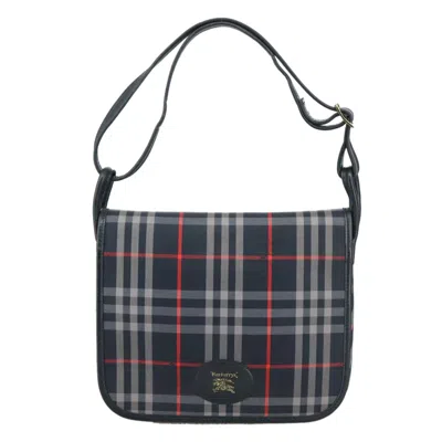 Pre-owned Burberry Navy Canvas Shoulder Bag ()