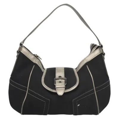 Pre-owned Burberry Navy Canvas Shoulder Bag ()