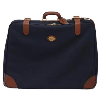 Pre-owned Burberry Navy Canvas Travel Bag ()