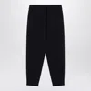 Burberry Navy Blue Cashmere-blend Jogging Pants In Black