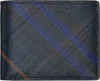 Burberry Check Coated Canvas Bifold Wallet In Black