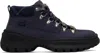 Burberry Navy Nubuck Scoot Hike Boots In Blue