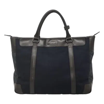 Pre-owned Burberry Navy Nylon Tote Bag ()