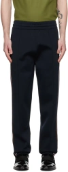 Burberry Navy Stripe Sweatpants In Smoked Navy