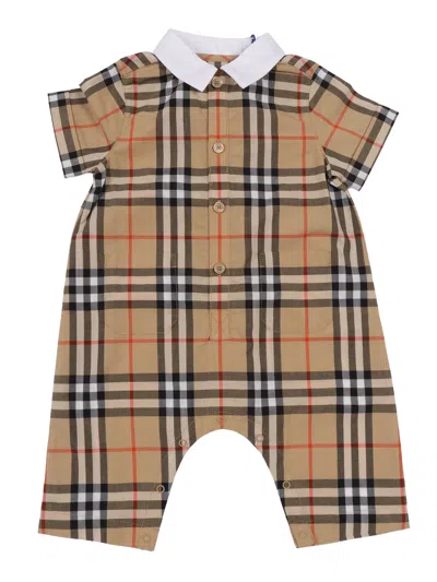 Burberry Nb Overalls In Brown