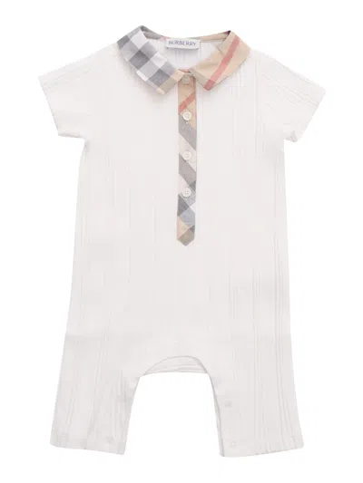 Burberry Babies' Nb Dungarees In White
