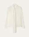 Burberry Silk Blouse In Natural White