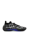 Burberry Neptune Check Logo Sneakers In Black