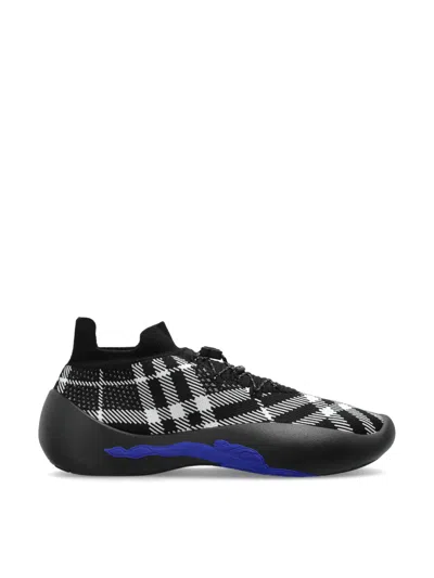 BURBERRY BURBERRY NEPTUNE CHECK LOGO SNEAKERS