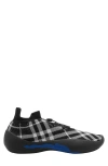 Burberry Neptune Check Logo Sneakers In Black