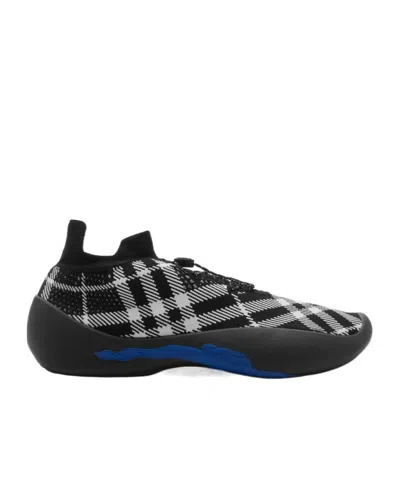 BURBERRY BURBERRY CHECKED KNITTED NEPTUNE SNEAKERS