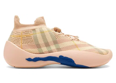 Pre-owned Burberry Neptune Sneakers Checked (women's) In Pink