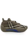 Burberry Embroidered Fabric Neptune Slip Ons In Green