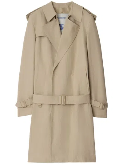 Burberry Belted-waist Trench Coat In Neutrals