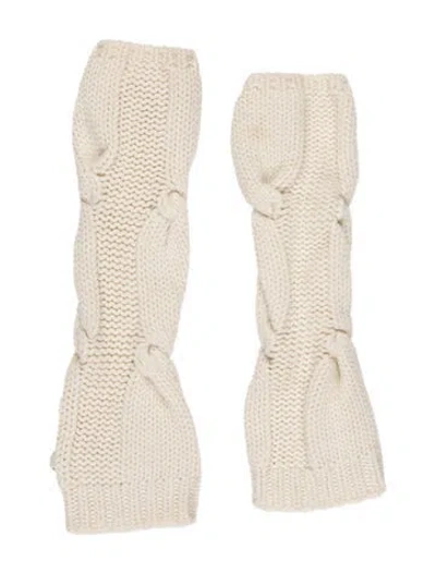 Pre-owned Burberry Neutral Fingerless Winter Gloves