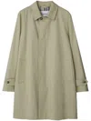 Burberry Garbardine Cotton Coat In Neutrals