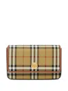 Burberry Woman Printed Canvas Hampshire Crossbody Bag In Neutrals
