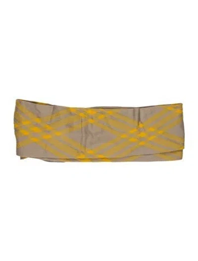 Pre-owned Burberry Neutral Pattern Printed Wool Tights