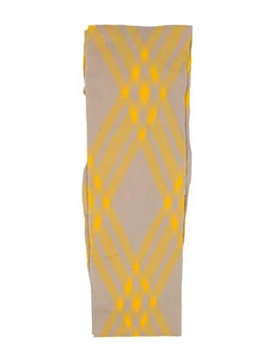 Pre-owned Burberry Neutral Pattern Tights W/tags In Yellow