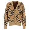 Burberry Embroidered Stretch Wool Blend Cardigan