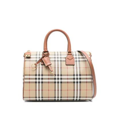 BURBERRY NEUTRAL TOTE BAGS