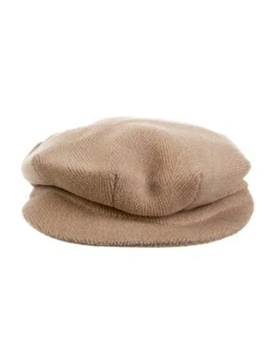 Pre-owned Burberry Neutral Wool Hat In Neutrals