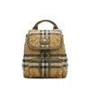 Burberry Women Embroidered Canvas Mini Horseshoe Backpack In Multi