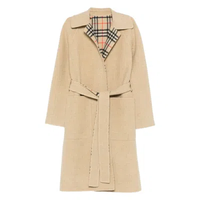 Burberry Neutrals Coats - Single Breasted Coats Women In Brown