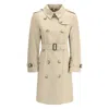 Burberry Mid-length Kensington Heritage Trench Coat Women In Neutral